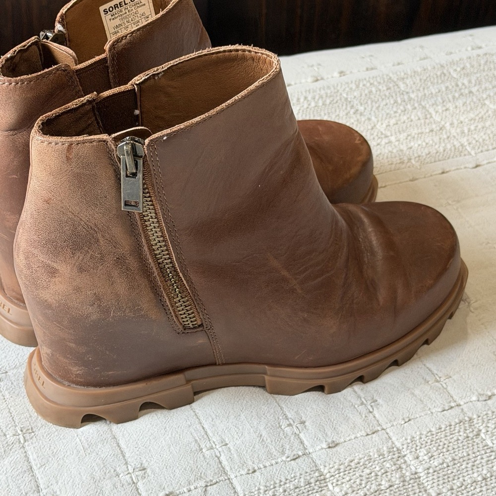 Sorel NL4371-245 Women's Joan of Arctic Wedge III Zip Chelsea Boot Sz 9‎ - Picture 6 of 8